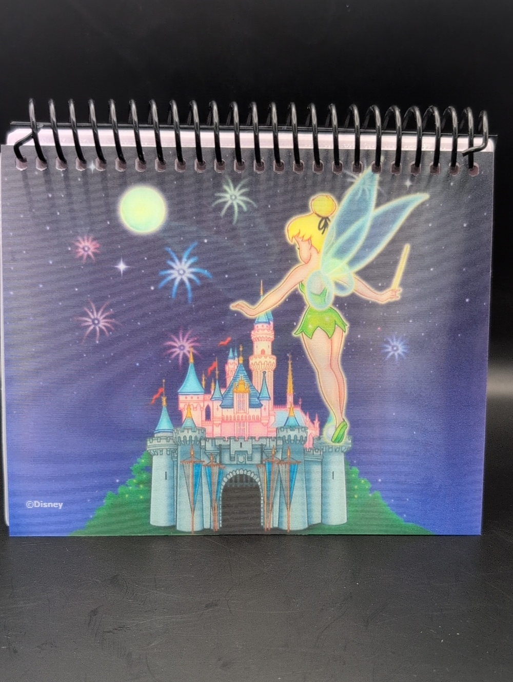 DISNEY PARKS Photo Album Holographic Tinker Bell and Castle Vintage 4x6